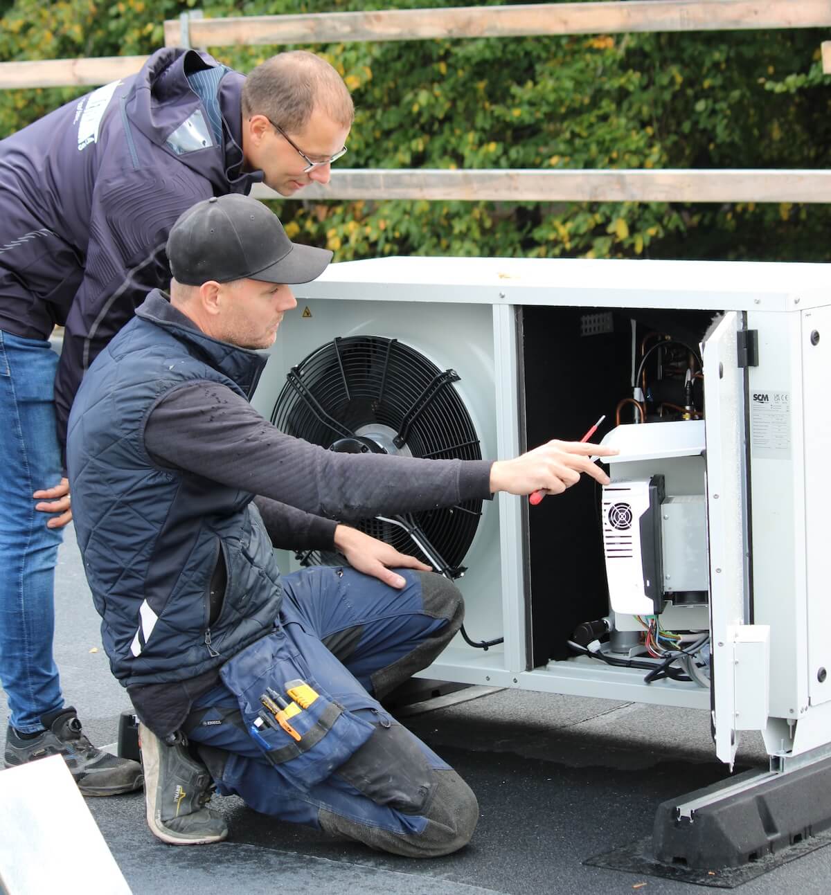 Køleanlæg på byggeplads